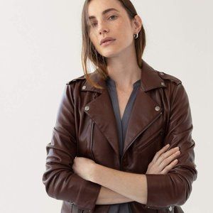 The Reset R|Label Moto Vegan Leather, Chestnut, S